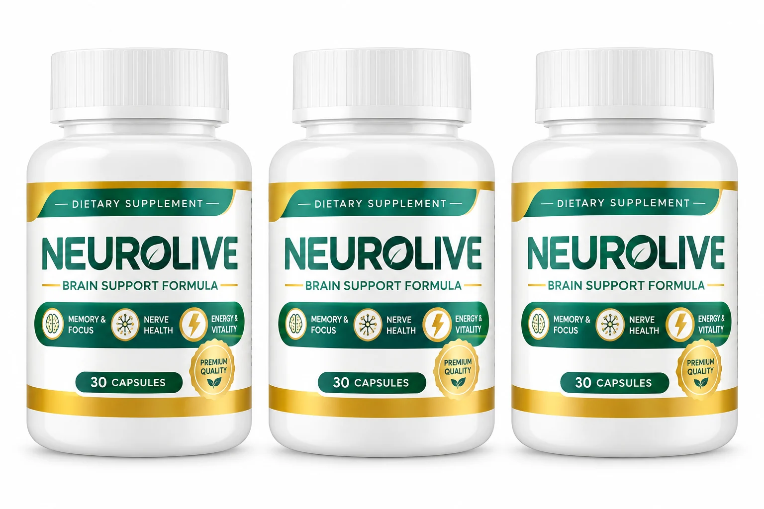 NeuroLive™ Brain Support Formula — 3 bottles